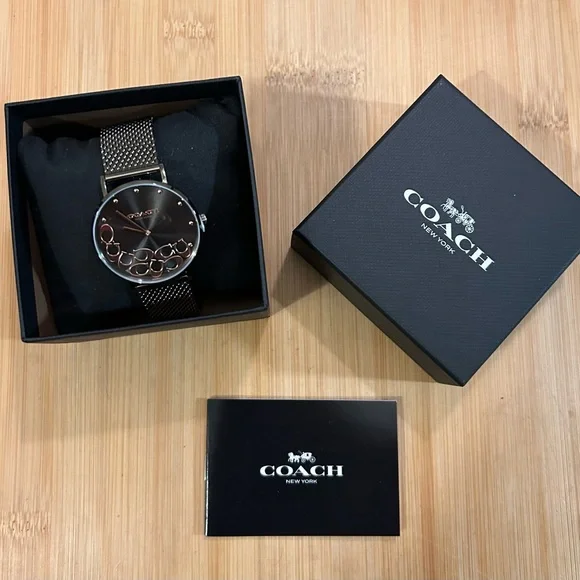 Coach Perry Watch With 36mm Gunmetal Grey Face & Gunmetal Grey MeshBracelet - Picture 9 of 9